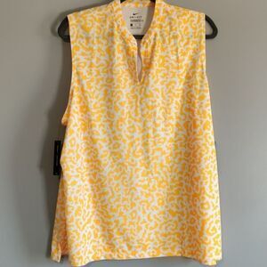 📏Orange cheetah print nike dry fit gold shirt